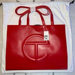 Large Red Telfar Shopping Bag